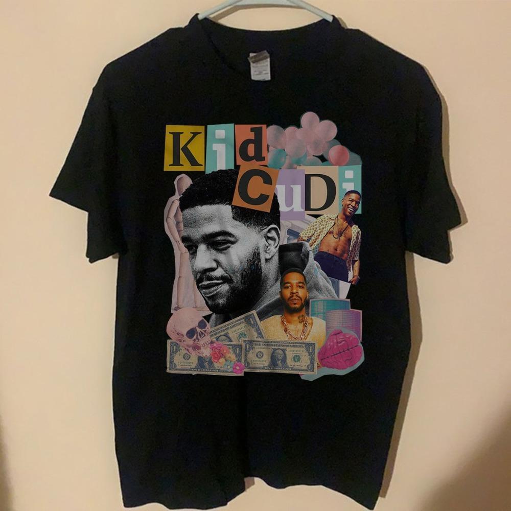 Kid Cudi Graphics Hip Hop T-shirt - Unisex Black T-Shirt